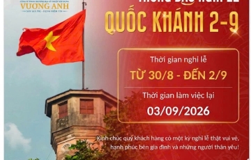 THÔNG BÁO NGHỈ LỄ QUỐC KHÁNH 2/9/2026